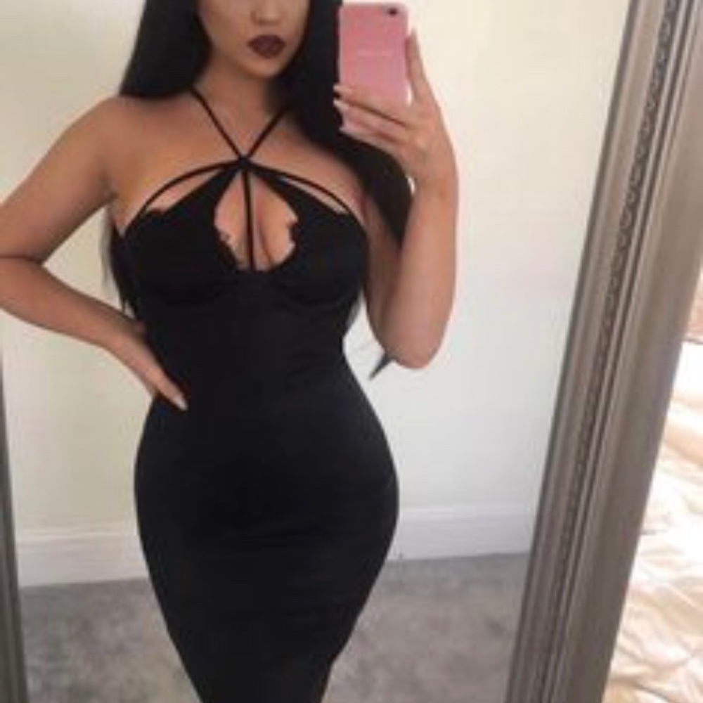 Sexy Black Cut Out Out Dress